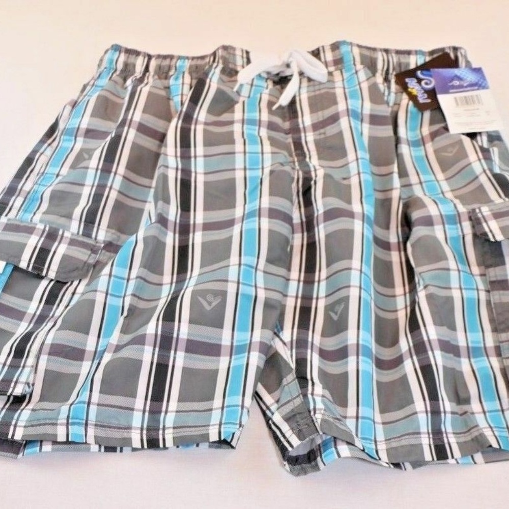 Kanu Surf Men's Big Paradigm Plaid Swim Trunks